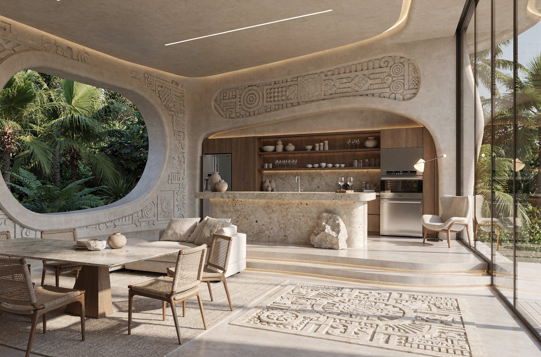AI architecture rendering design by Mycelium design and Construction Mexico