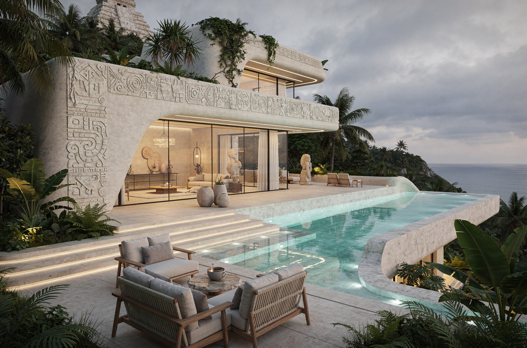 AI architecture rendering design by Mycelium design and Construction Mexico